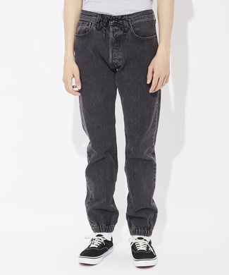 Levi's 「501」 デニムジョガーパンツ メンズ ブラック