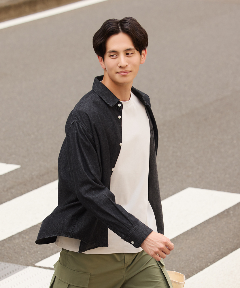 Right-on(関東東海)のデニムビッグシルエットシャツジャケット