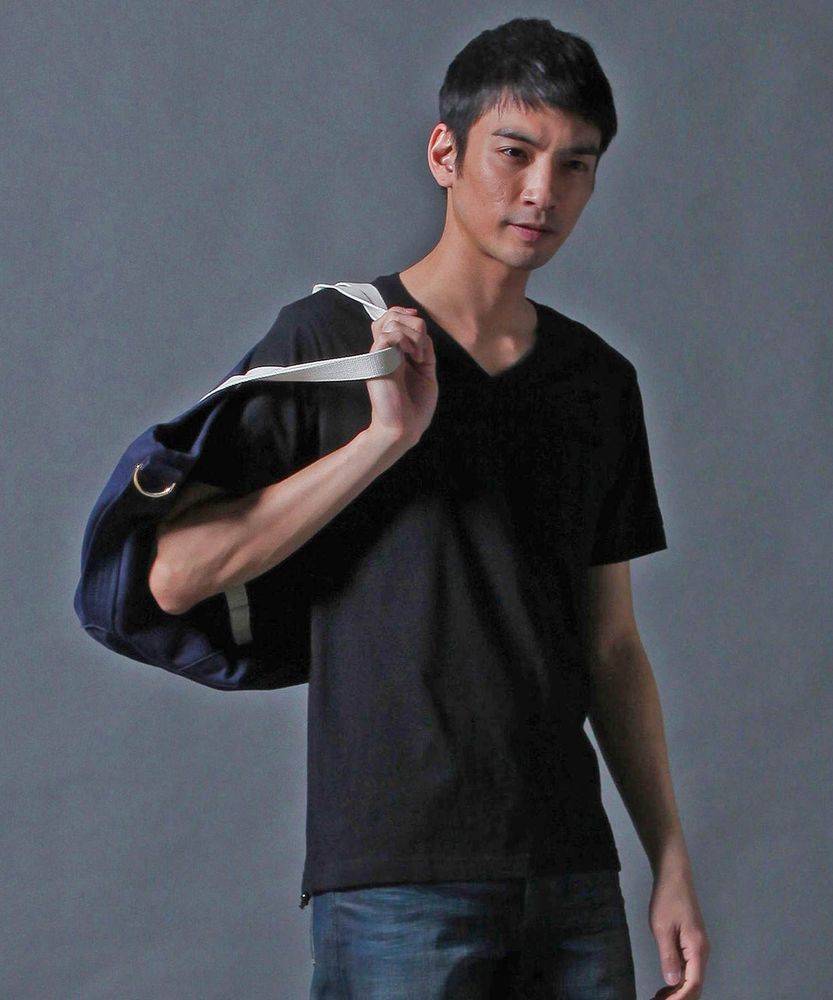 Champion VネックTシャツ メンズ ブラック