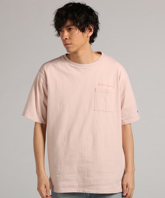 Champion ビッグシルエットTシャツ メンズ ピンク