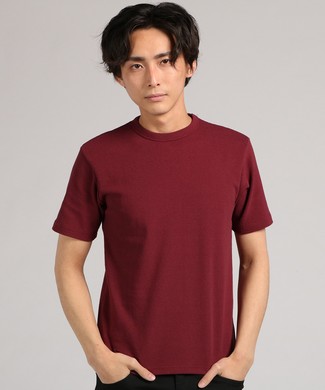 BACK NUMBER クルーネックTシャツ メンズ ワイン