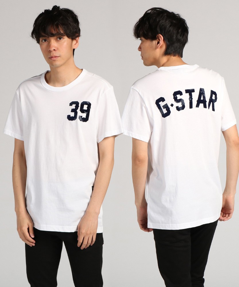G-Star RAW プリントTシャツ メンズ ホワイト