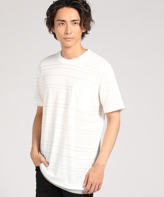 Natural Story ジャガードフェイクTシャツ メンズ ホワイト