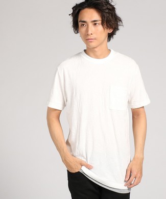 Natural Story ジャガードフェイクTシャツ メンズ *ホワイト