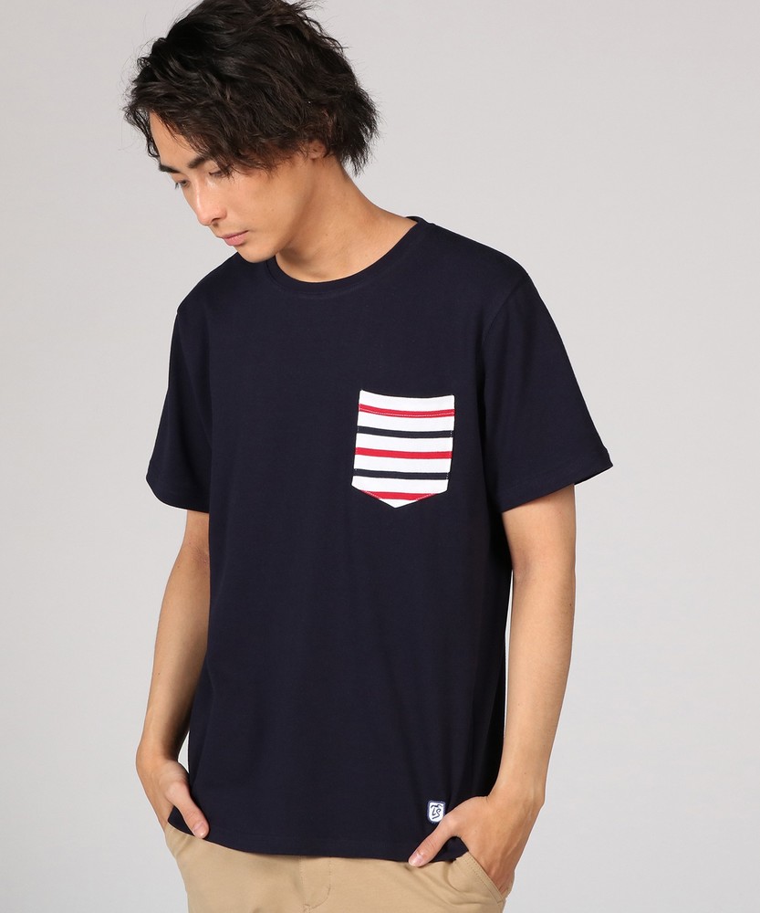 TOP SIDER 天竺クルーネックTシャツ メンズ ネイビー