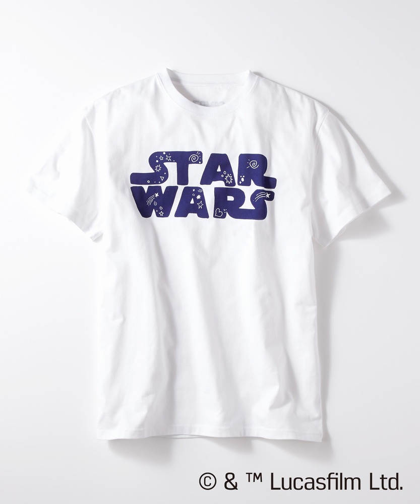 STARWARS RO STAR WARSxCAMP7 プリントTシャツ メンズ ホワイト