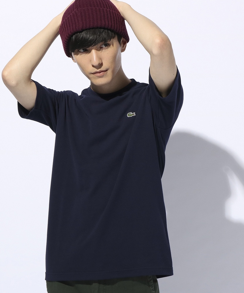 LACOSTE 鹿の子Tシャツ メンズ ネイビー