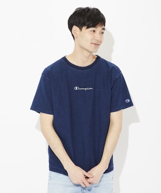 Champion リバースウィーブインディゴTシャツ メンズ 濃色