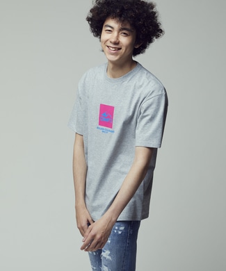 CAMP7 カラーロゴTシャツ ユニセックス グレー