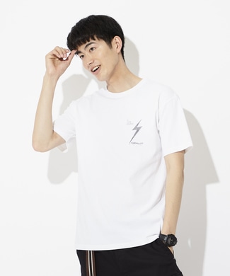 Lightning Bolt ロゴプリントTシャツ メンズ ホワイト