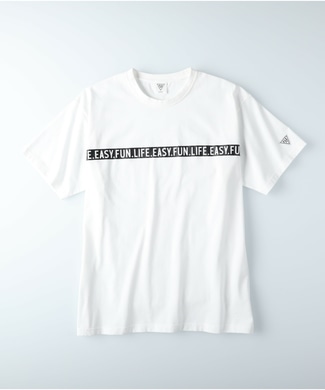 EDWIN 「F.L.E」 ロゴプリントTシャツ メンズ ホワイト