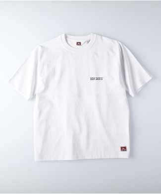 BEN DAVIS ビッグシルエットバックロゴプリントTシャツ メンズ ホワイト