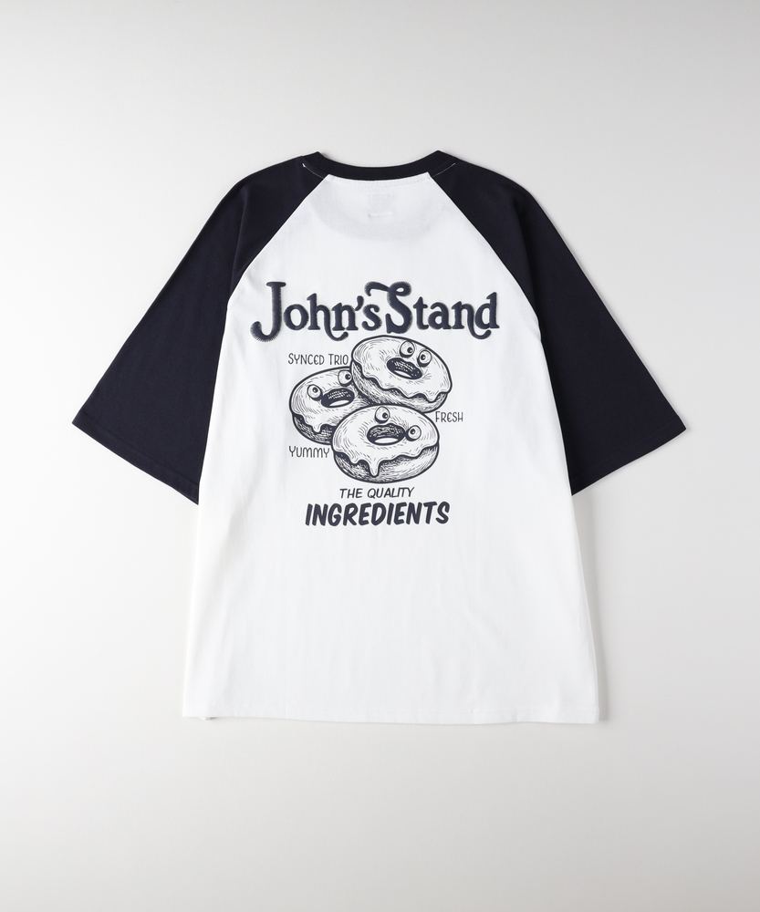 Right-on(関東東海)のラグランスリーブフードプリントTシャツ