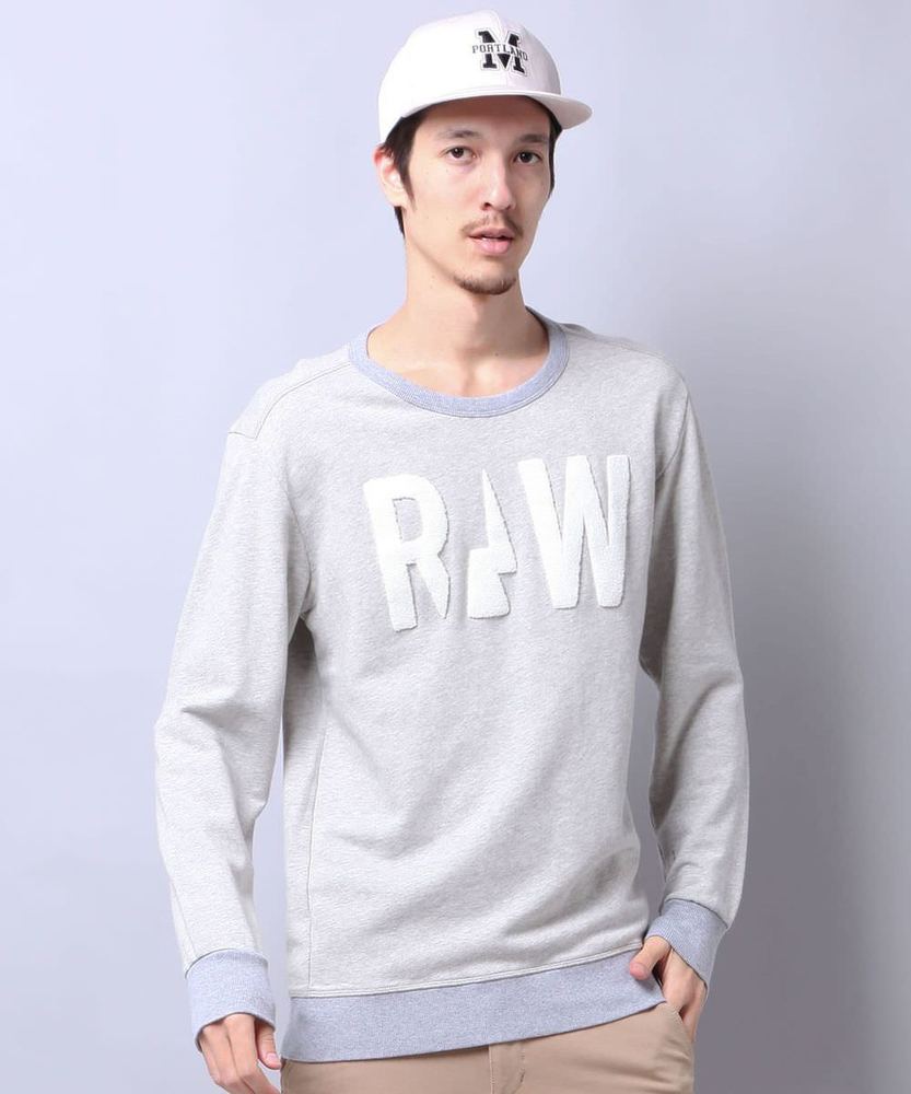 G-Star RAW ワッペンスウェット メンズ グレー