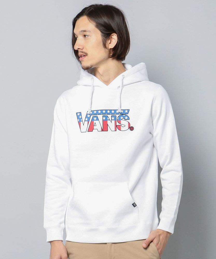 VANS 星条旗パーカー メンズ ホワイト