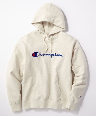 Champion 【メンズ＆レディーススウェット2枚目半額】ビッグロゴスウェットパーカー ユニセックス キナリ