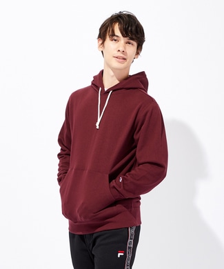 Champion 【期間限定スウェット2枚目半額】無地スウェットパーカー メンズ ワイン