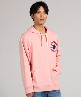 CONVERSE ロゴ入りプルパーカー メンズ ピンク