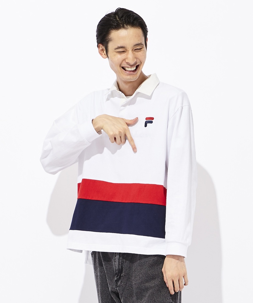 FILA ラガーシャツ ユニセックス ホワイト