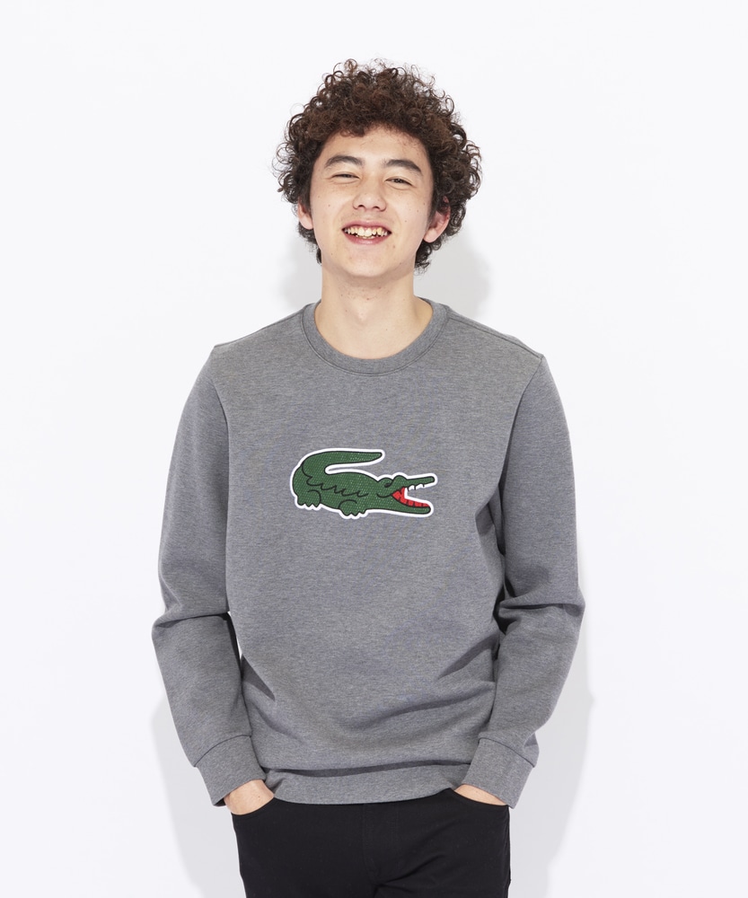 LACOSTE ロゴスウェットトレーナー メンズ ダークグレー