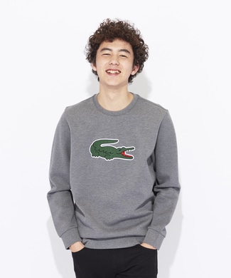 LACOSTE 【期間限定スウェット2枚目半額 】ロゴスウェットトレーナー メンズ ダークグレー
