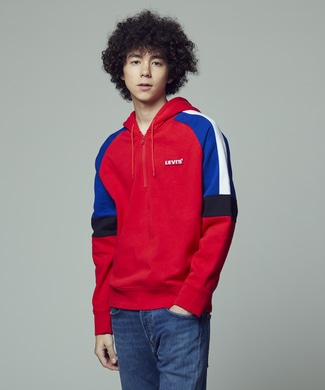 Levi's ZIPPOフーディー メンズ レッド