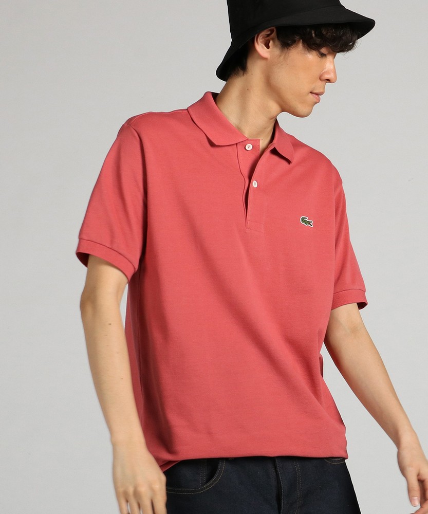 LACOSTE カノコポロシャツ メンズ レッド