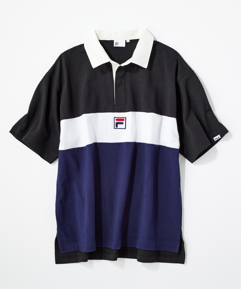 FILA ラガーポロシャツ メンズ ブラック