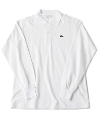 LACOSTE 長袖ポロ メンズ ホワイト