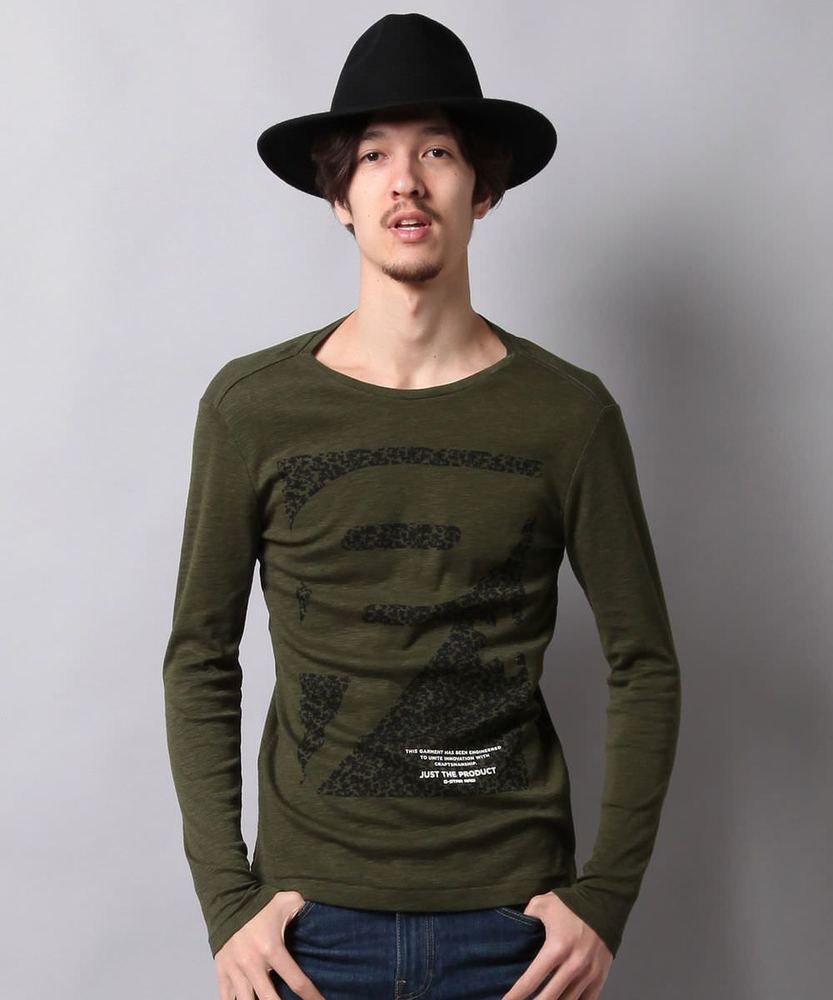 G-Star RAW スラブTシャツ メンズ グリーン