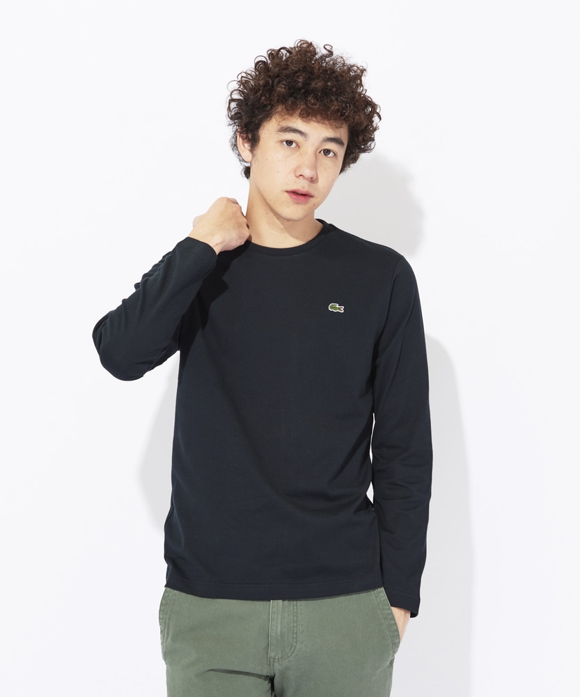 LACOSTE ワンポイントロンT メンズ ブラック