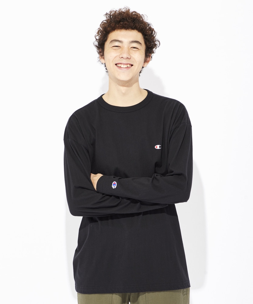 Champion 【WEB限定】ロングスリーブTシャツ メンズ ブラック