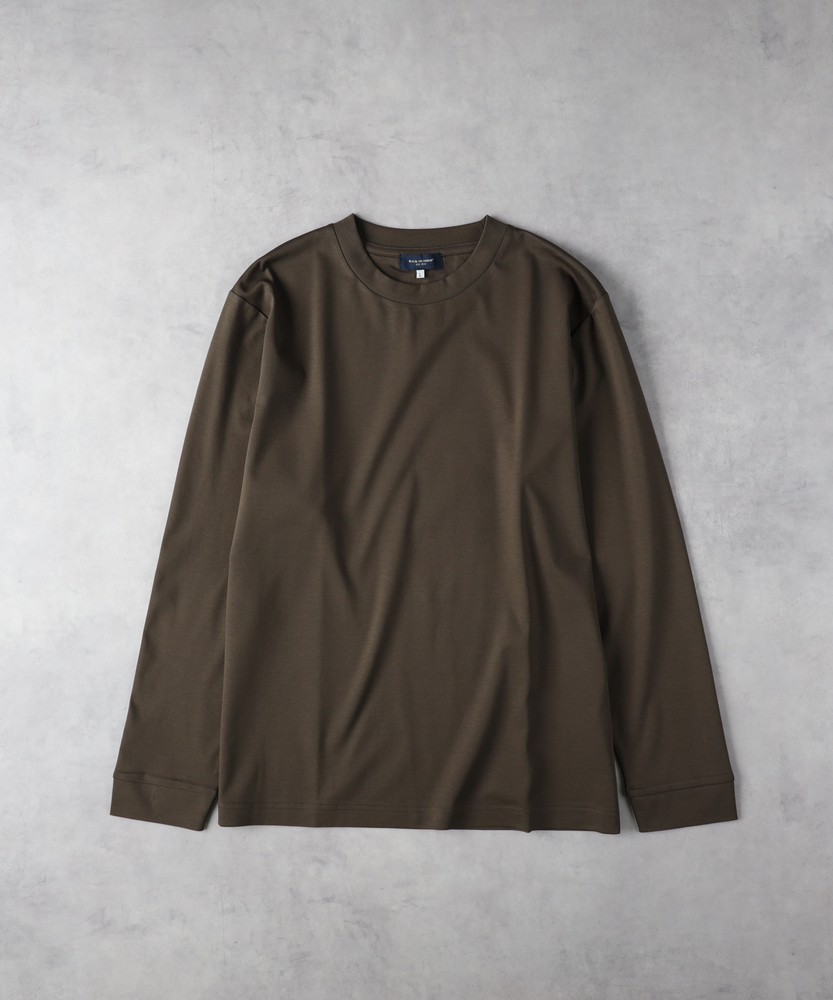 Right-on(関東東海)の「さらっと心地良い」シルケット加工ロングスリーブTシャツ(遮熱/上質な光沢感/さらっとした着心地)