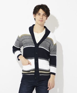 Other 【WEB限定価格】ジャガードショールカーディガン メンズ ネイビー