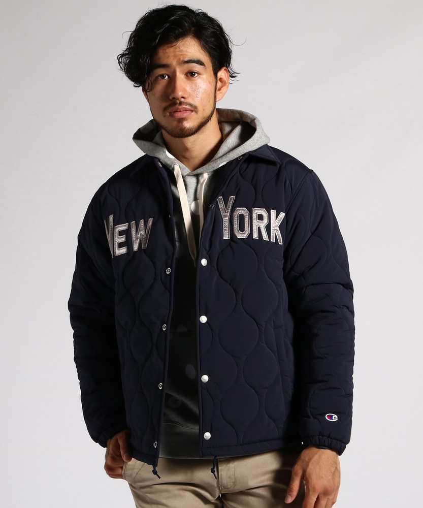 Champion 【WEB限定】コーチジャケット メンズ ネイビー