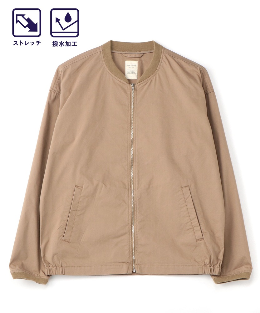 BACK NUMBER 「WATER REPELLENT」撥水ストレッチブルゾンジャケット メンズ ベージュ