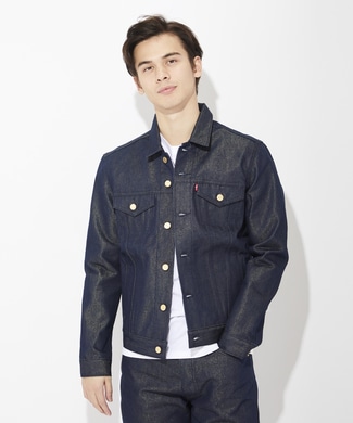 Levi's 【ライトオン40周年記念限定モデル】ゴールドトラッカージャケット メンズ 濃色