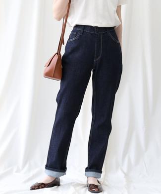 Sweet Camel 【自宅で試着、返品送料無料】ウエストゴムテーパード ワンウォッシュ