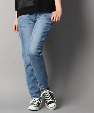 SOMETHING 【サイバーマンデー限定価格】ボーイズスリムデニムパンツ レディース 中濃加工色