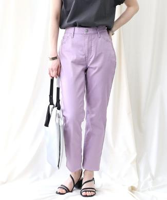 Sweet Camel 【自宅で試着、返品送料無料】ウエストゴムテーパード ライラック