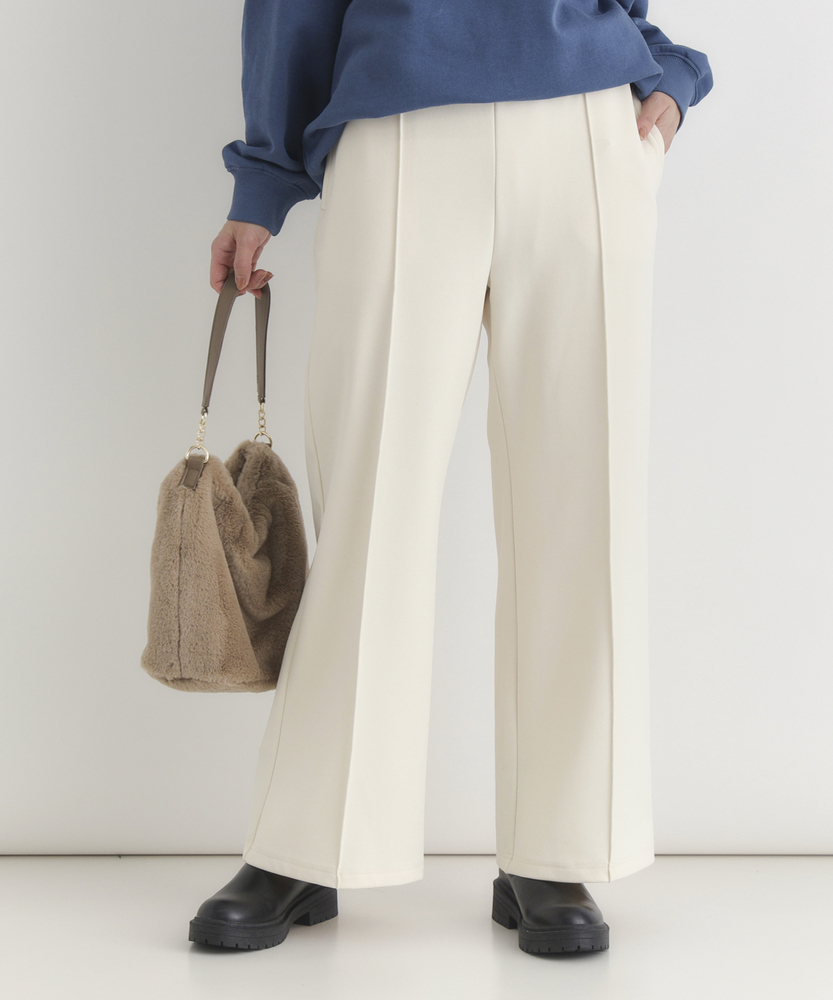 Right-on(近畿中国)のジョーゼット裏起毛ワイドパンツ