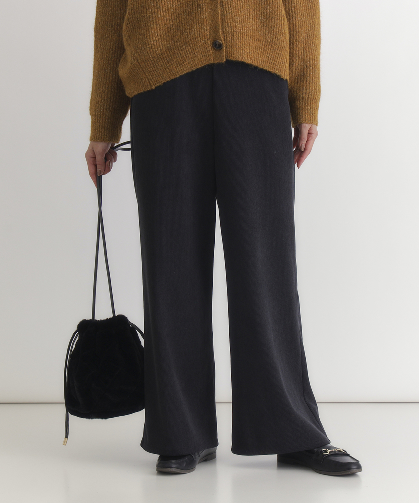 Right-on(近畿中国)のカットコーデュロイ裏起毛イージーワイドパンツ