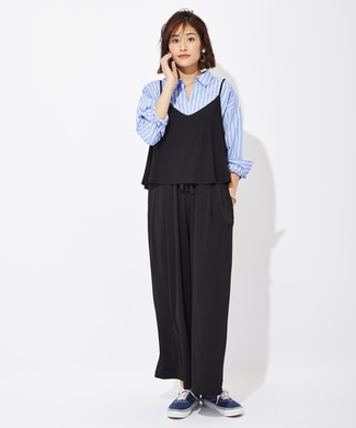 BACK NUMBER 【WEB限定価格】ツイストベアオールインワン レディース ブラック