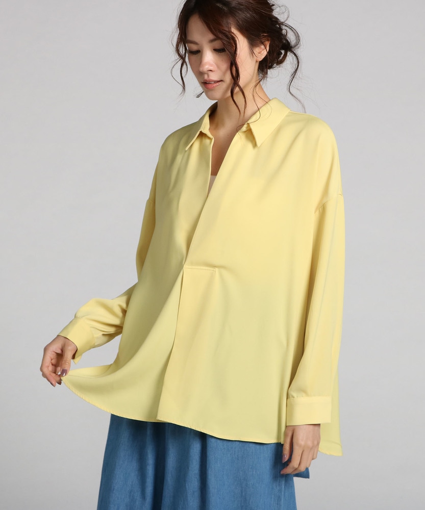 HONEYSUCKLE ROSE スキッパーブラウス レディース イエロー