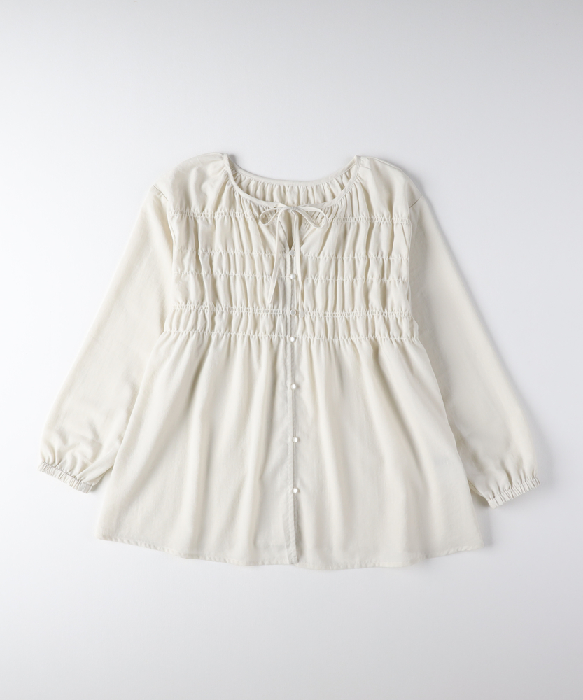 Right-on(近畿中国)のシャーリングブラウス（WEB限定価格 11/13～11/17）