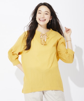 HONEYSUCKLE ROSE 【WEB限定価格】楊柳ブラウス レディース イエロー