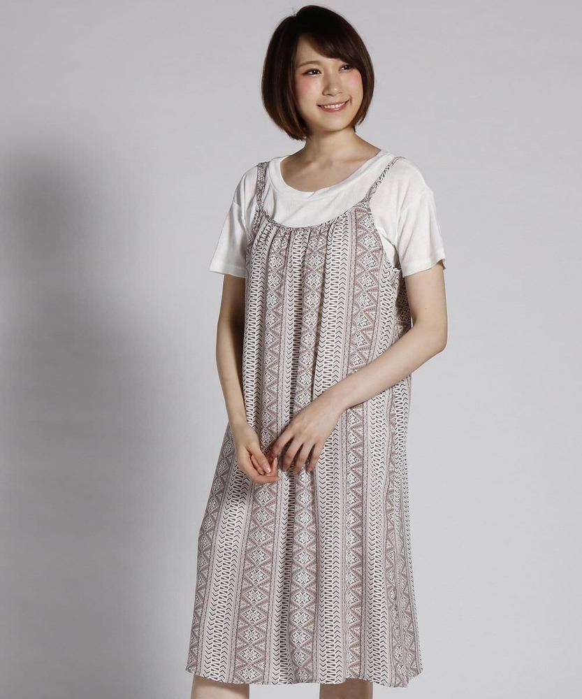 BACK NUMBER 【WEB限定価格】2WAYキャミワンピースセット レディース ブラウン