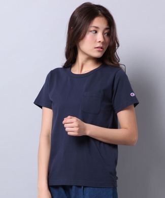Champion 無地Tシャツ レディース ネイビー