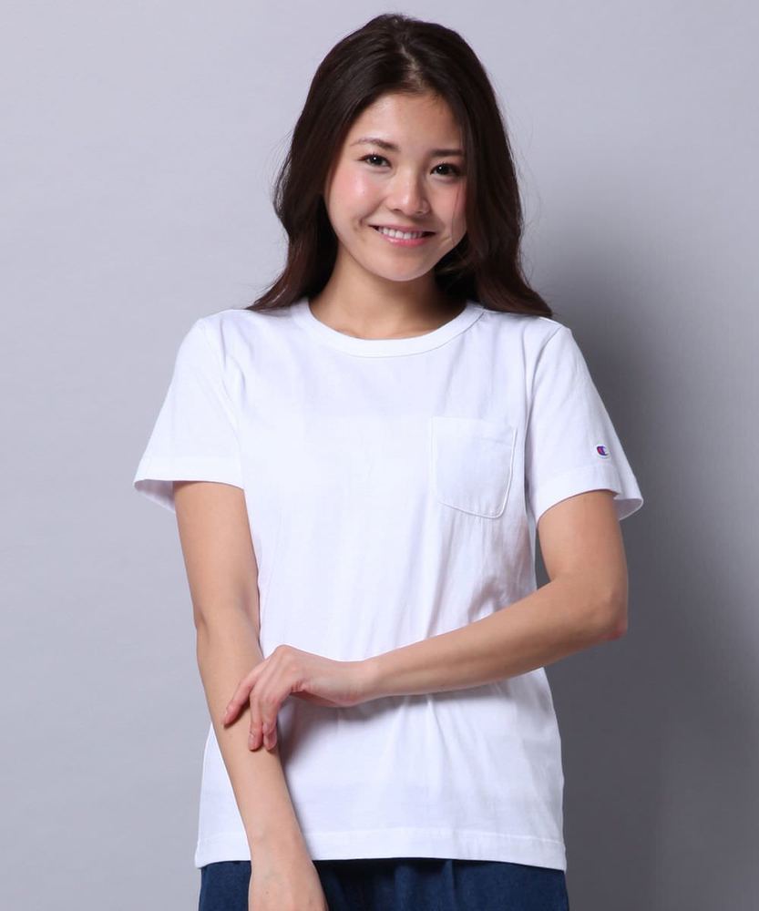 Champion 無地Tシャツ レディース ホワイト