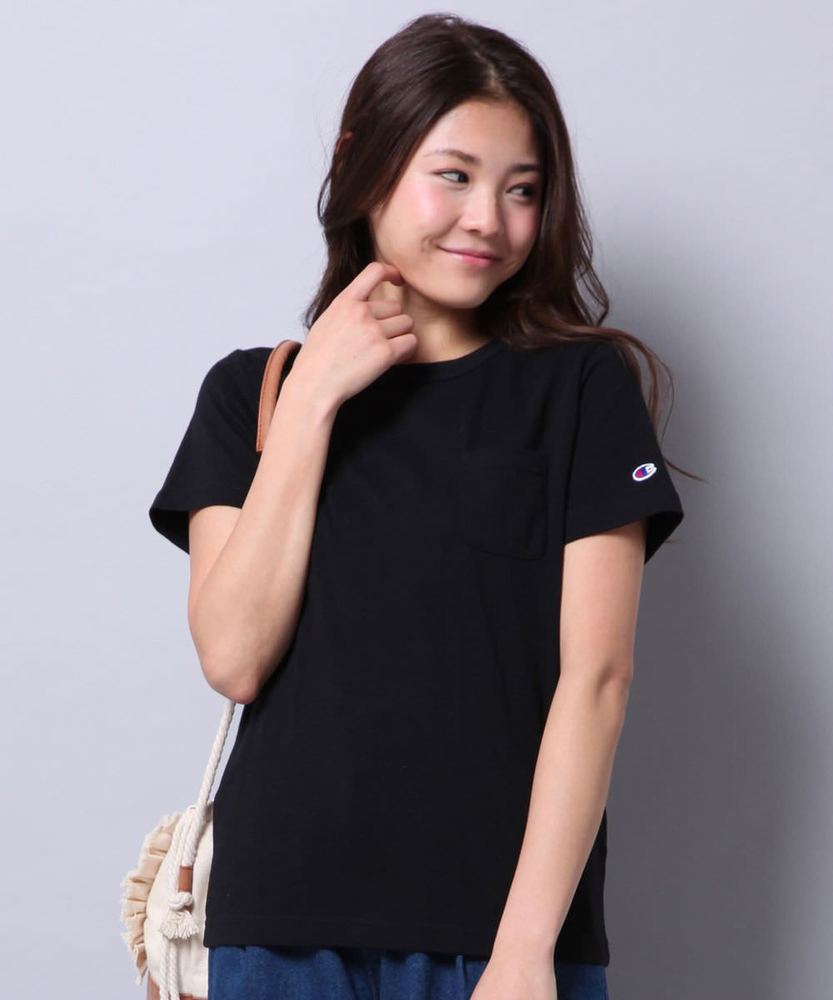 Champion 無地Tシャツ レディース ブラック